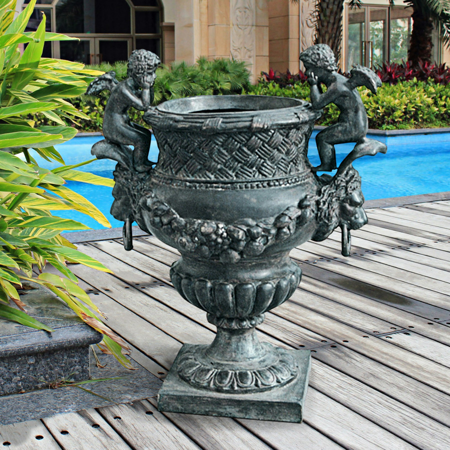 Toscano - The Duval Double Cherub Garden Urn