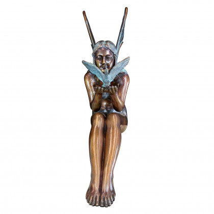 Toscano Bird Fairy Large Garden Statue