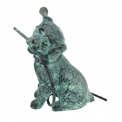 Toscano Raining Dogs Piped Garden Statue - Verdigris