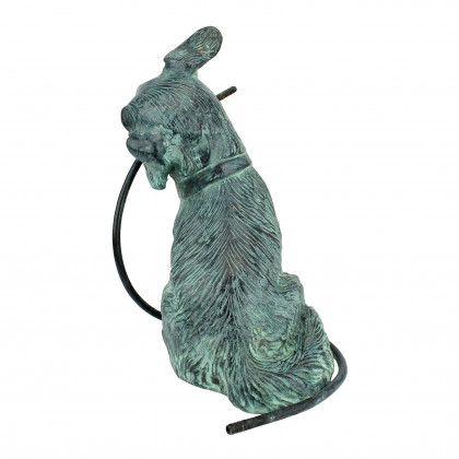 Toscano Raining Dogs Piped Garden Statue - Verdigris