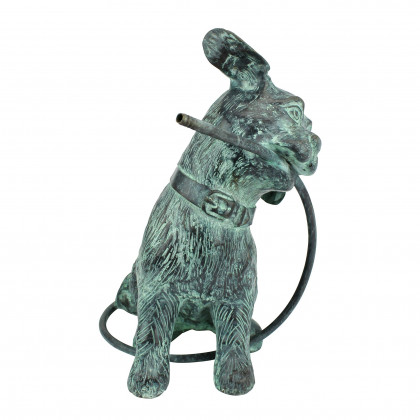 Toscano Raining Dogs Piped Garden Statue - Verdigris