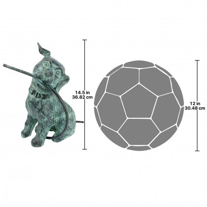 Toscano Raining Dogs Piped Garden Statue - Verdigris