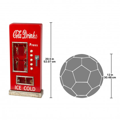 Toscano - Retro 1950s Cold Drink Soda Pop Machine Wall Key Cabinet