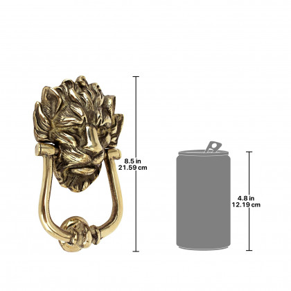 Toscano 10 Downing Street Lion Authentic Door Knocker - Brass
