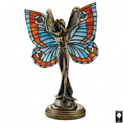 Toscano - Butterfly Fairy Tiffany-Style Illuminated Sculpture