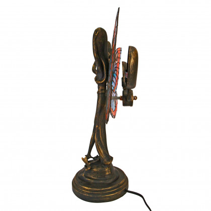 Toscano - Butterfly Fairy Tiffany-Style Illuminated Sculpture