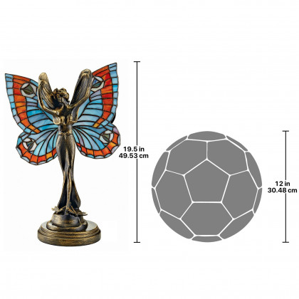 Toscano - Butterfly Fairy Tiffany-Style Illuminated Sculpture
