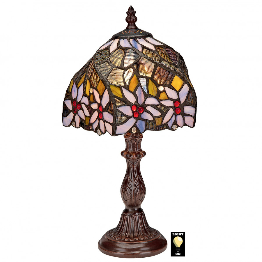 Toscano - American Dogwood Tiffany-Style Lamp in Stained Glass