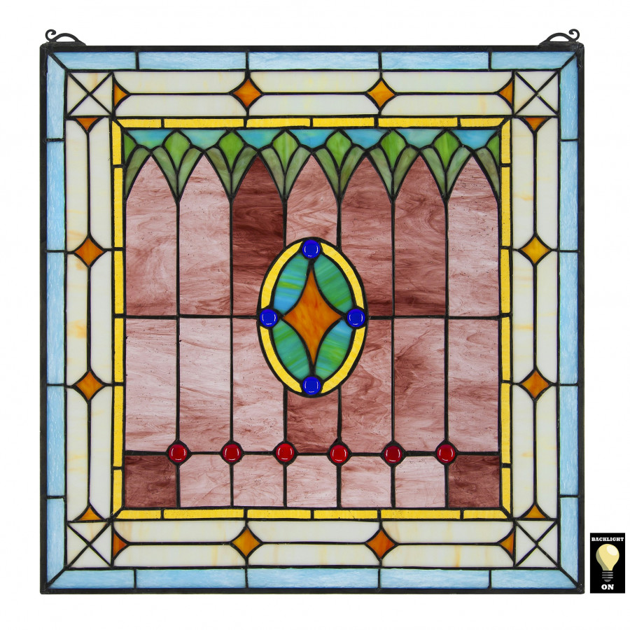 Toscano - Craftsman Tiffany-Style Stained Glass Window