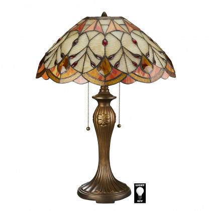 Toscano - Flowing Buds Table Lamp in Stained Glass