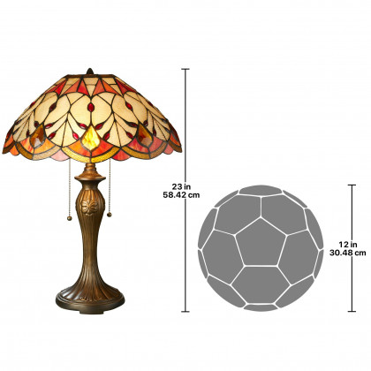 Toscano - Flowing Buds Table Lamp in Stained Glass