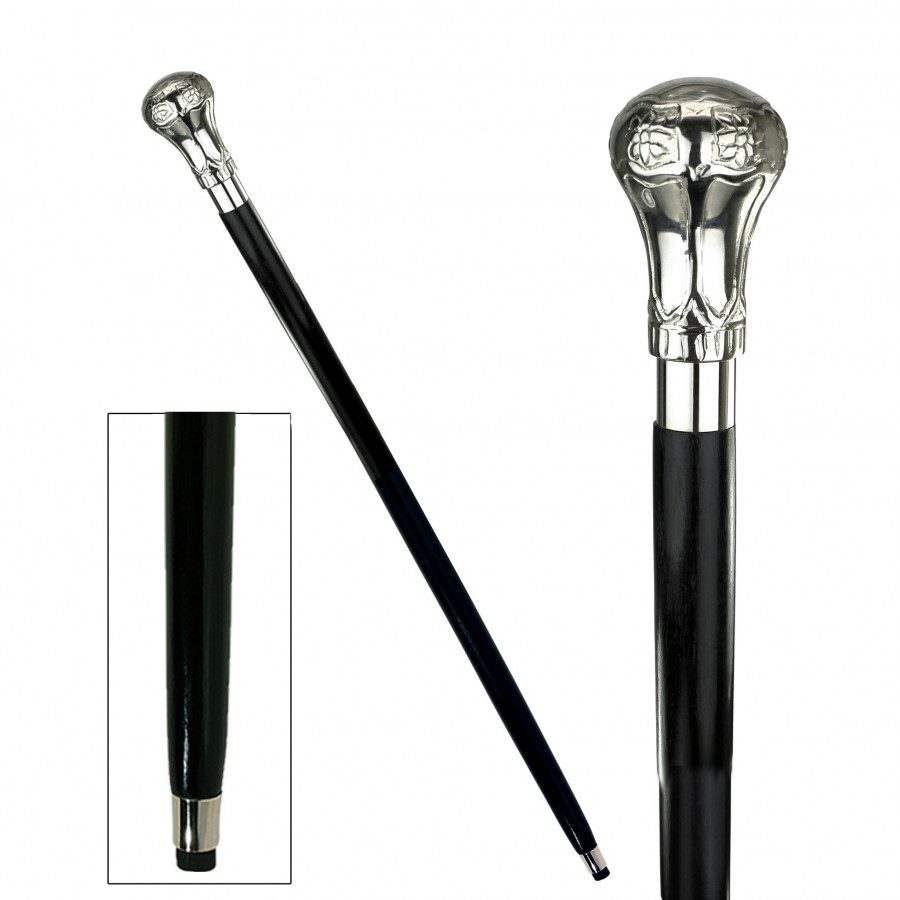 Toscano - Empress Flamboyant Floral Walking Stick in Brass Capstick/Hardwood