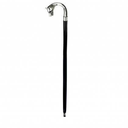 Toscano - Empress Majestic Wolf Walking Stick in Brass Capstick/Hardwood