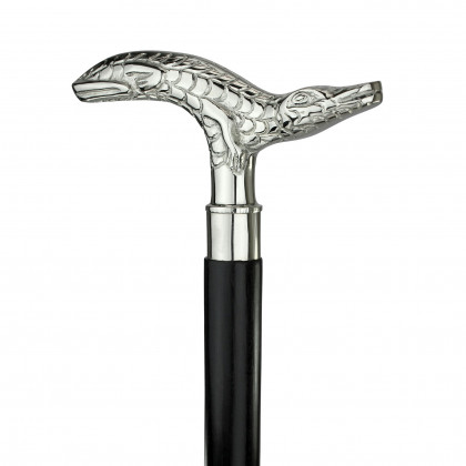 Toscano - Empress Gliding Gator Walking Stick in Brass Capstick/Hardwood