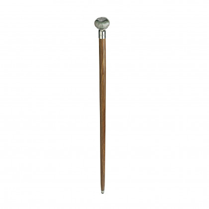 Toscano - Gentleman’s Choice Blue Gray Sphere Walking Stick in Chrome Capstick/Hardwood