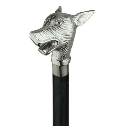 Toscano - Howling Werewolf Walking Stick in Brass Capstick/Hardwood