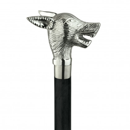 Toscano - Howling Werewolf Walking Stick in Brass Capstick/Hardwood