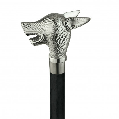 Toscano - Howling Werewolf Walking Stick in Brass Capstick/Hardwood
