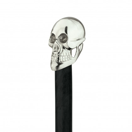 Toscano - Shakespearian Skull Alas Poor Yorick Walking Stick in Brass Capstick/Hardwood