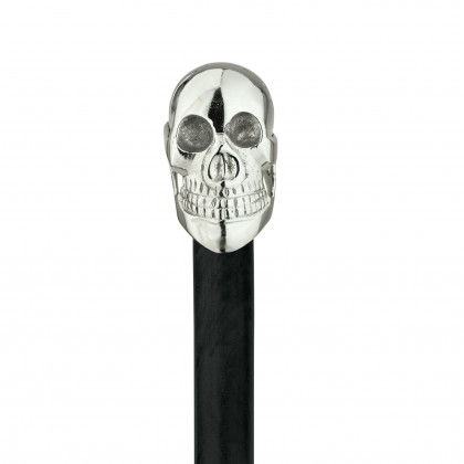 Toscano - Shakespearian Skull Alas Poor Yorick Walking Stick in Brass Capstick/Hardwood