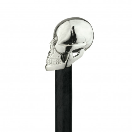 Toscano - Shakespearian Skull Alas Poor Yorick Walking Stick in Brass Capstick/Hardwood