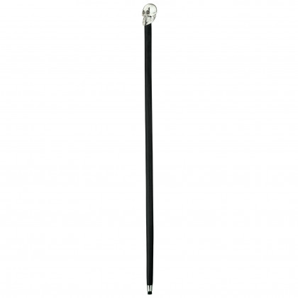 Toscano - Shakespearian Skull Alas Poor Yorick Walking Stick in Brass Capstick/Hardwood