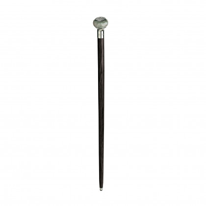 Toscano - Gentleman’s Choice Emerald Sphere Walking Stick in Chrome Capstick/Hardwood