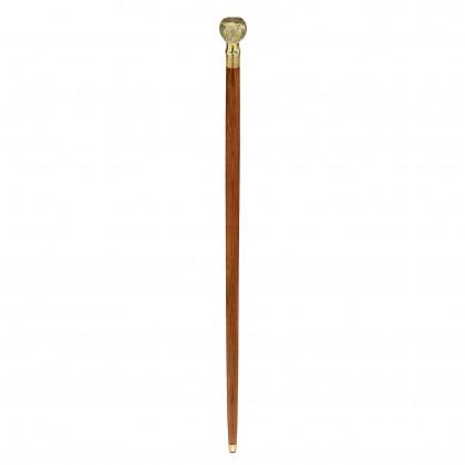 Toscano - Empress Direct Path Compass Walking Stick in Brass Capstick/Hardwood