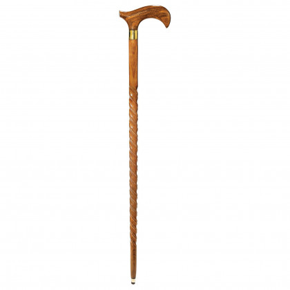 Toscano - Wandering Road Walking Stick in Brass Capstick/Hardwood