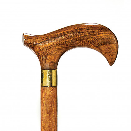 Toscano - Wandering Road Walking Stick in Brass Capstick/Hardwood