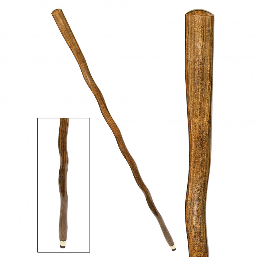 Toscano - Rolling Road Walking Stick in Brass Capstick/Hardwood