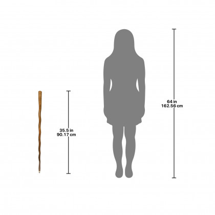 Toscano - Rolling Road Walking Stick in Brass Capstick/Hardwood