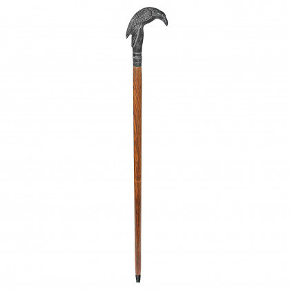 Toscano - Poe’s Mystic Raven Walking Stick in Brass Capstick/Hardwood