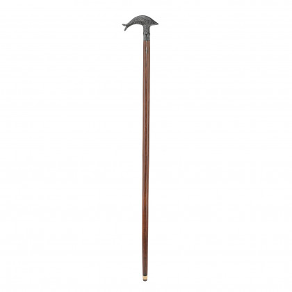 Toscano - Dolphin Derby Handle Walking Stick in Brass Capstick/Hardwood