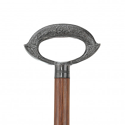 Toscano - Gentleman’s Choice Grip Handle Walking Stick in Brass Capstick/Hardwood
