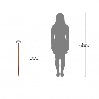 Toscano - Gentleman’s Choice Grip Handle Walking Stick in Brass Capstick/Hardwood