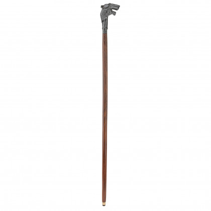 Toscano - Hound Of The Baskervilles Walking Stick in Brass Capstick/Hardwood