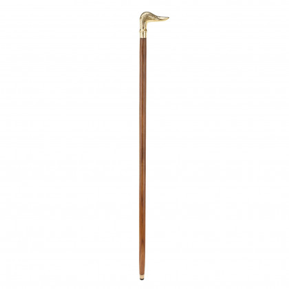 Toscano - Mallard Duck Walking Stick in Brass Capstick/Hardwood