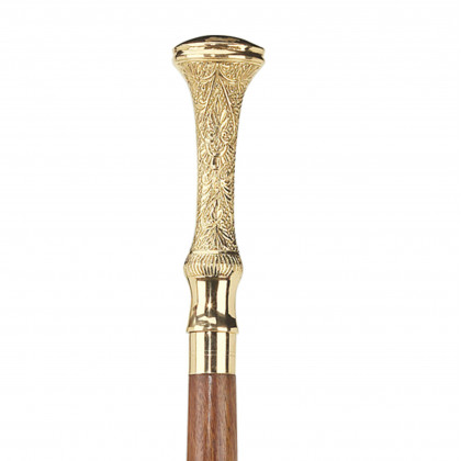 Toscano - Empress Kingsley Edwardian Walking Stick in Brass Capstick/Hardwood