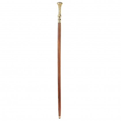 Toscano - Empress Kingsley Edwardian Walking Stick in Brass Capstick/Hardwood