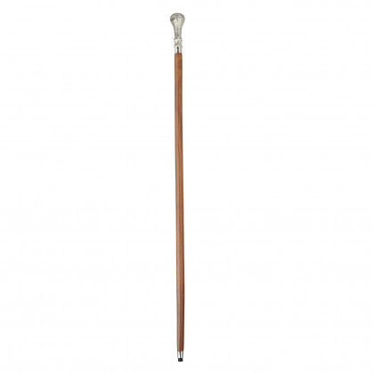 Toscano - Empress Hambleton Edwardian Walking Stick in Chrome Capstick/Hardwood