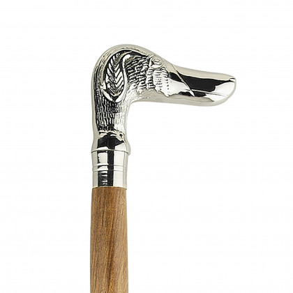 Toscano - Empress Dog, Man's Best Friend Walking Stick in Chrome Capstick/Hardwood