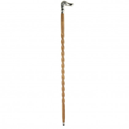 Toscano - Empress Dog, Man's Best Friend Walking Stick in Chrome Capstick/Hardwood