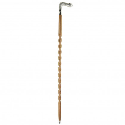 Toscano - Empress Sly Cat Walking Stick in Chrome Capstick/Hardwood