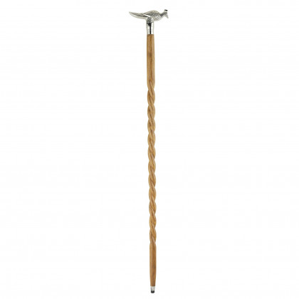 Toscano - Empress Proud Peacock Walking Stick in Chrome Capstick/Hardwood