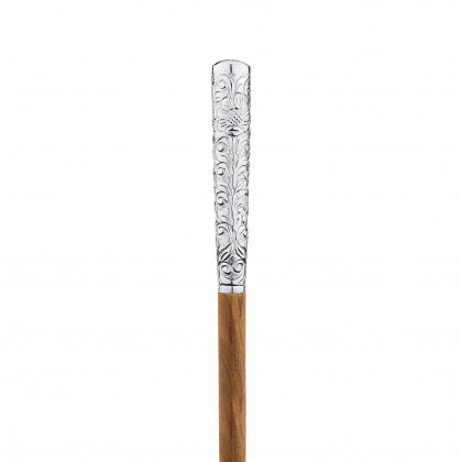 Toscano - Empress Dandy Fellow Walking Stick in Chrome Capstick/Hardwood