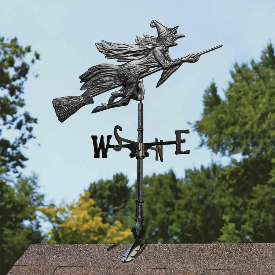 Toscano - Windblown Wicked Witch Weathervane