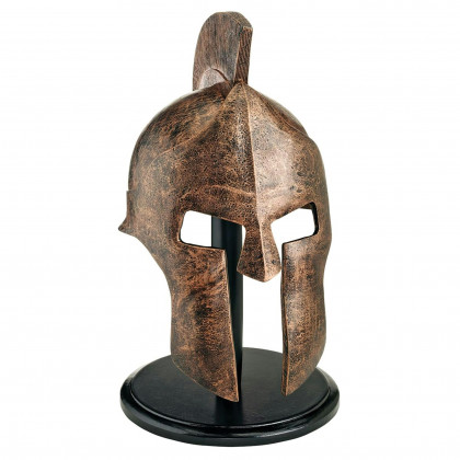 Toscano - Greek Spartan on Museum Mount Helmet Statue