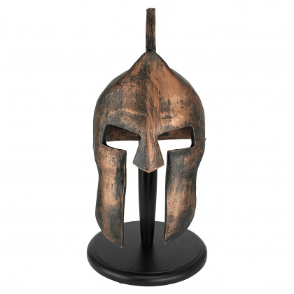 Toscano - Greek Spartan on Museum Mount Helmet Statue