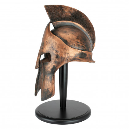 Toscano - Greek Spartan on Museum Mount Helmet Statue